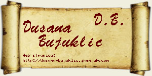 Dušana Bujuklić vizit kartica